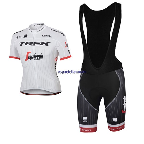 2017 Maillot Trek Segafredo Tirantes Mangas Cortas blanco